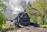 EBT 16 crosses the plate girder bridge over Blacklog Creek